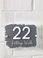 Loveabode Grey Personalised 3D Acrylic Mirror Number House Sign - Image 2 of 4