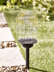 Natural Personalised Solar Watering Can Garden Sign by Loveabode - Image 2 of 2