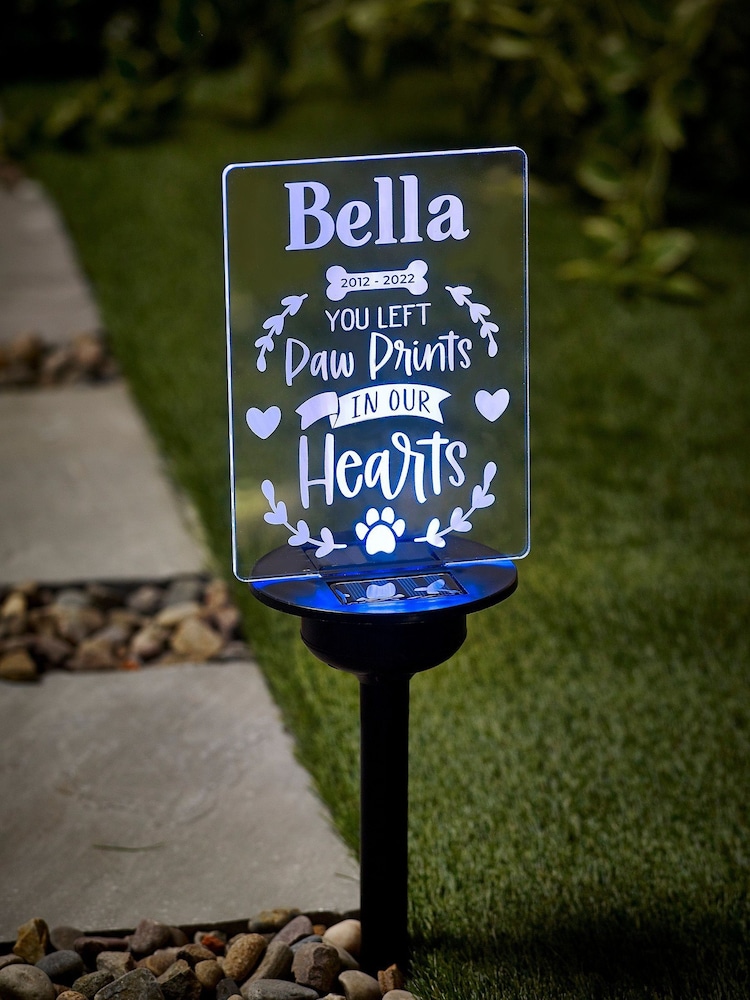 Personalised Solar Pet Memorial Garden Stake Light by Loveabode - Image 1 of 2