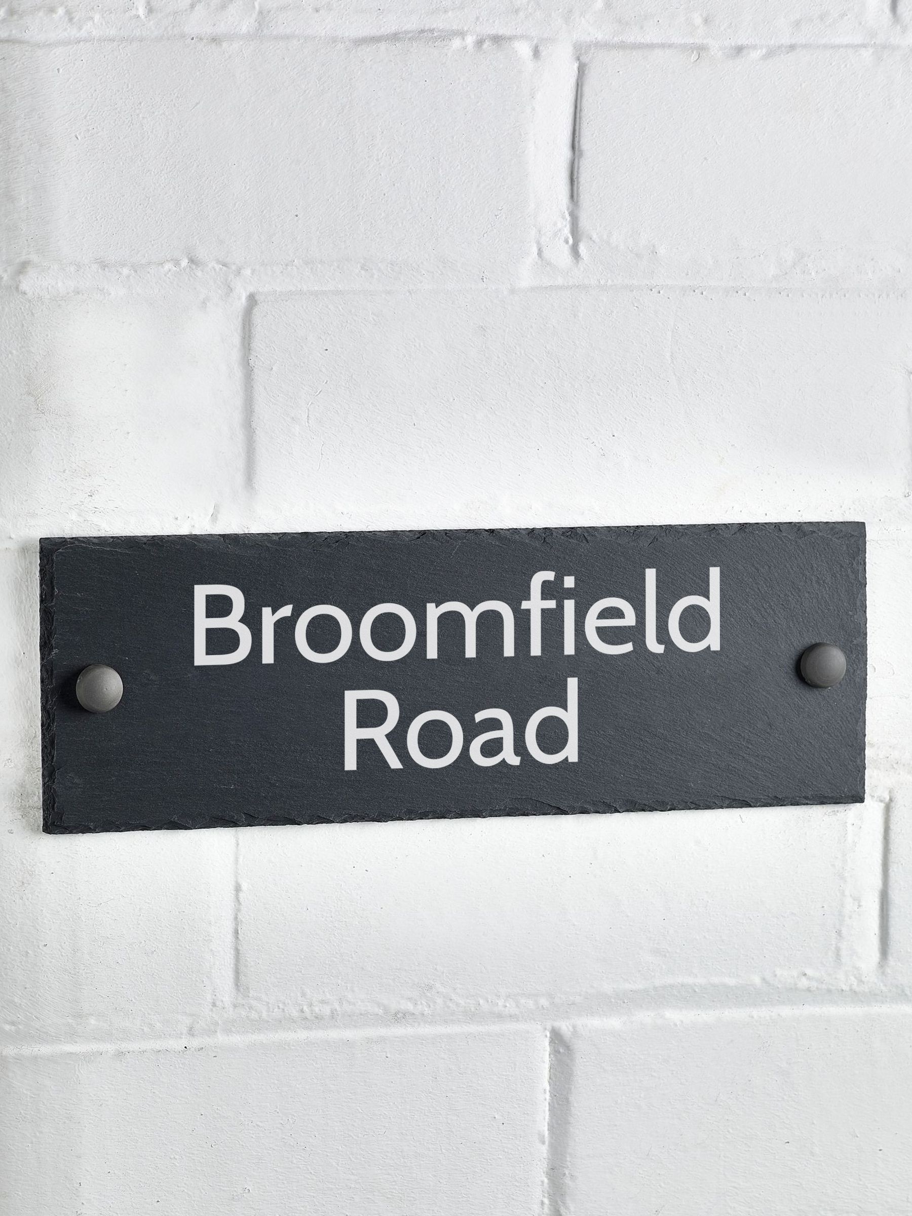 Buy Personalised Rustic Slate House Sign (10x30 cm) by Loveabode from ...