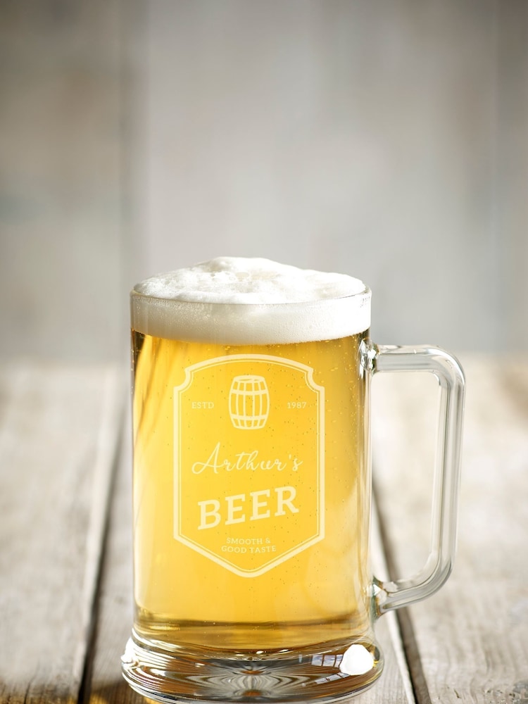 Personalised Beer Tankard Glass by Loveabode - Image 1 of 4