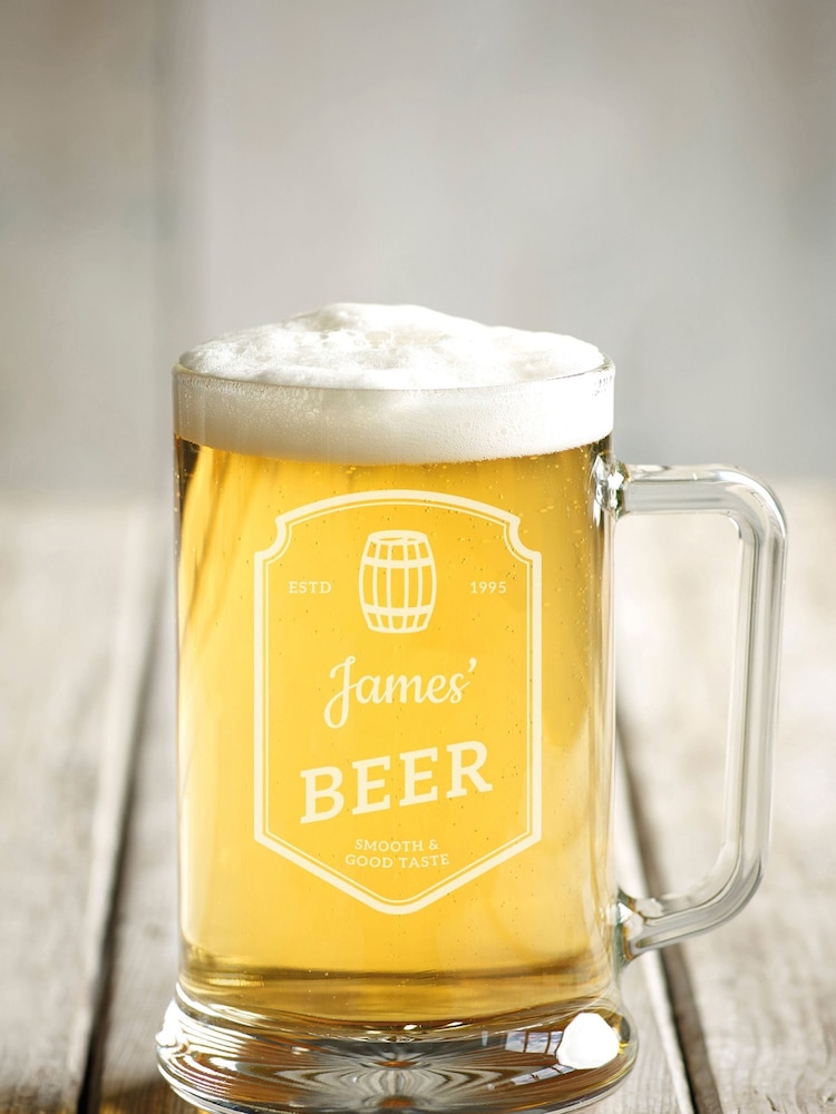 Personalised Beer Tankard Glass by Loveabode - Image 2 of 4