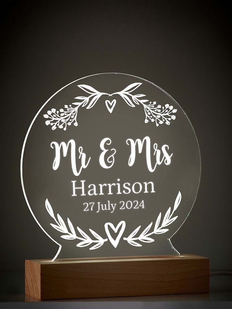 Personalised Wedding LED Light by Loveabode - Image 1 of 2