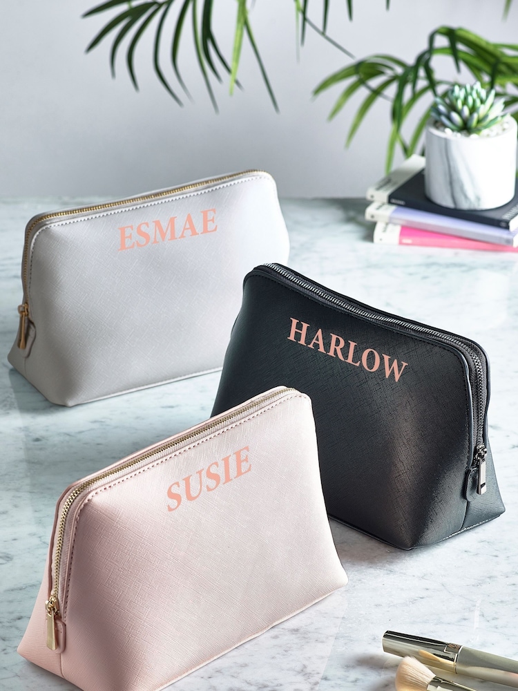 Personalised Large Blocked Name Boutique Make-Up Bag - Image 1 of 5