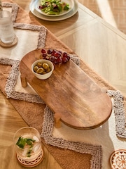 Natural Wood Footed Serve Board - Image 1 of 5