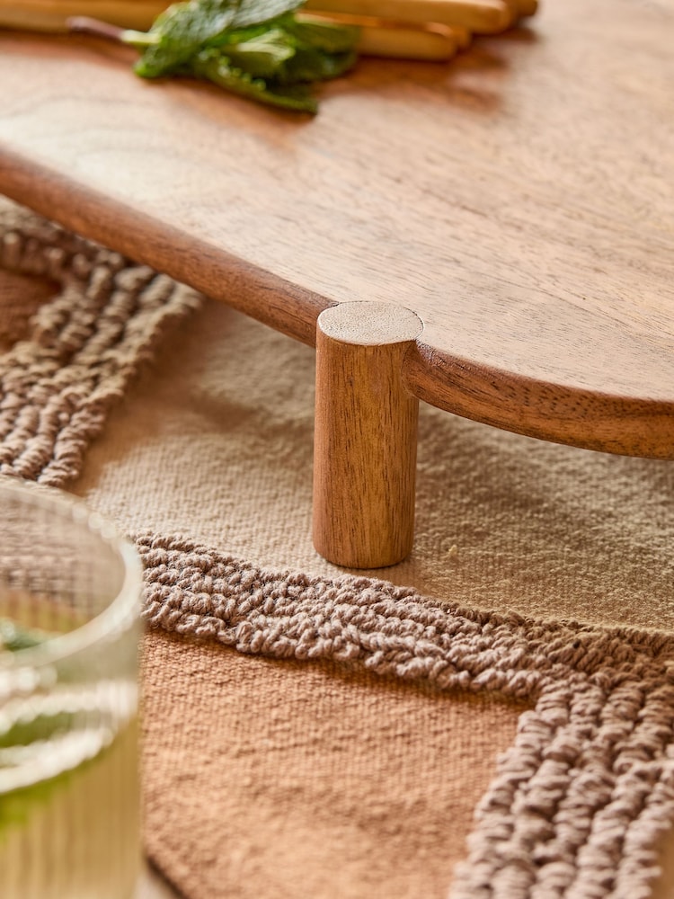 Natural Wood Footed Serve Board - Image 4 of 5