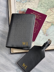 Loveabode Natural Personalised Passport Cover And Luggage Tag - Image 1 of 5