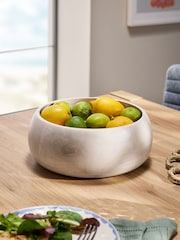 Natural Light Wood Serving Bowl - Image 2 of 4