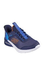 Skechers Blue Microspec Max Brisk Stripe Trainers - Image 2 of 2