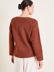Monsoon Brown Luci Longline Jumper - Image 3 of 5