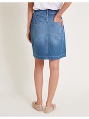 Monsoon Blue Anisa Denim 100% Cotton Mini Skirt - Image 3 of 5