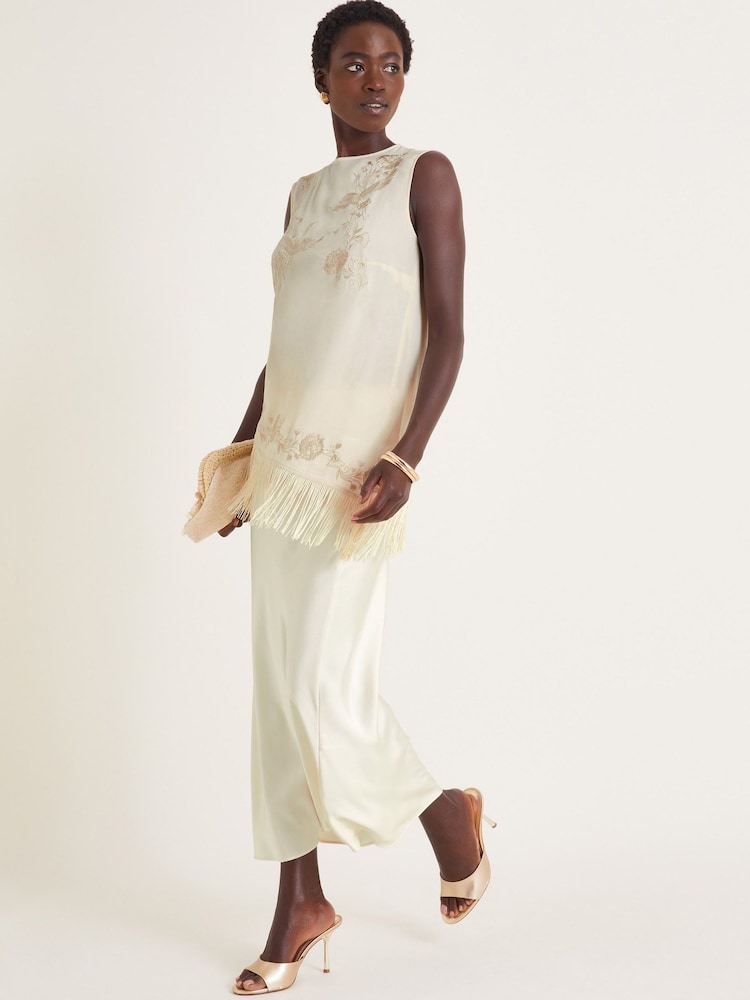 Monsoon Natural Erin Fringe Tank Top - Image 5 of 5