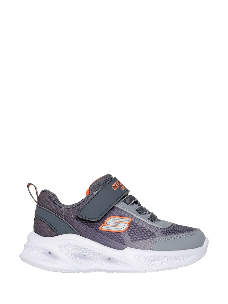 Skechers Grey Meteor Lights Krendox Trainers - Image 1 of 3