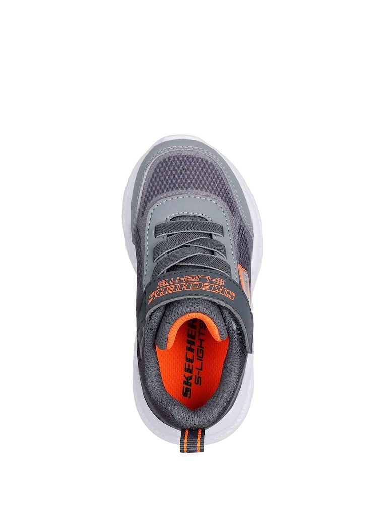 Skechers Grey Meteor Lights Krendox Trainers - Image 3 of 3