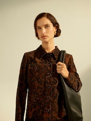 Monsoon Black Pip Braided Faux Leather Hobo Bag - Image 4 of 7
