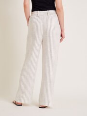 Monsoon Natural Sara Stripe Trousers - Image 6 of 6