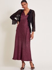 Monsoon Black Fiona Sheer Frill Tie-Front Blouse - Image 5 of 6