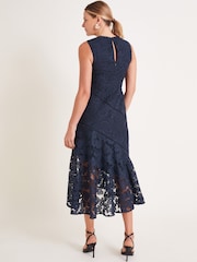 Monsoon Blue Gianna Sleeveless Lace Midi Dress - Image 3 of 4