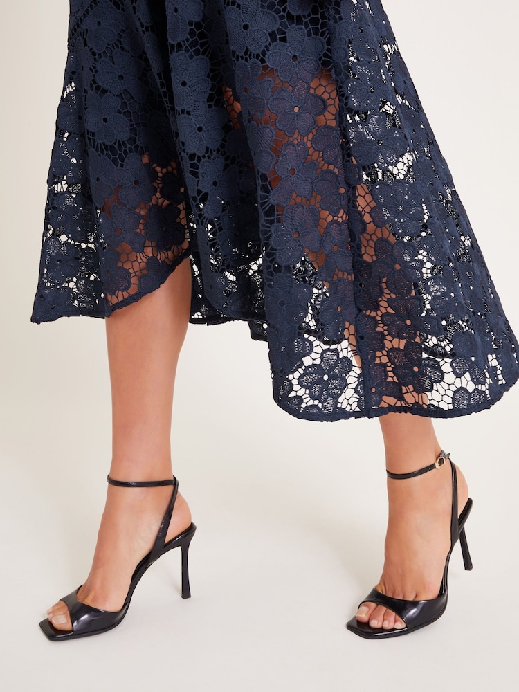 Monsoon Blue Gianna Sleeveless Lace Midi Dress - Image 4 of 4
