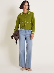 Monsoon Green Nicki Collar Knit Jacket - Image 2 of 5