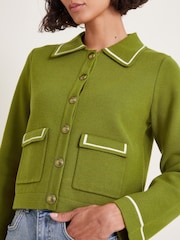 Monsoon Green Nicki Collar Knit Jacket - Image 4 of 5