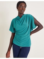 Monsoon Deb Drape Jersey Top - Изображение 1 из 5