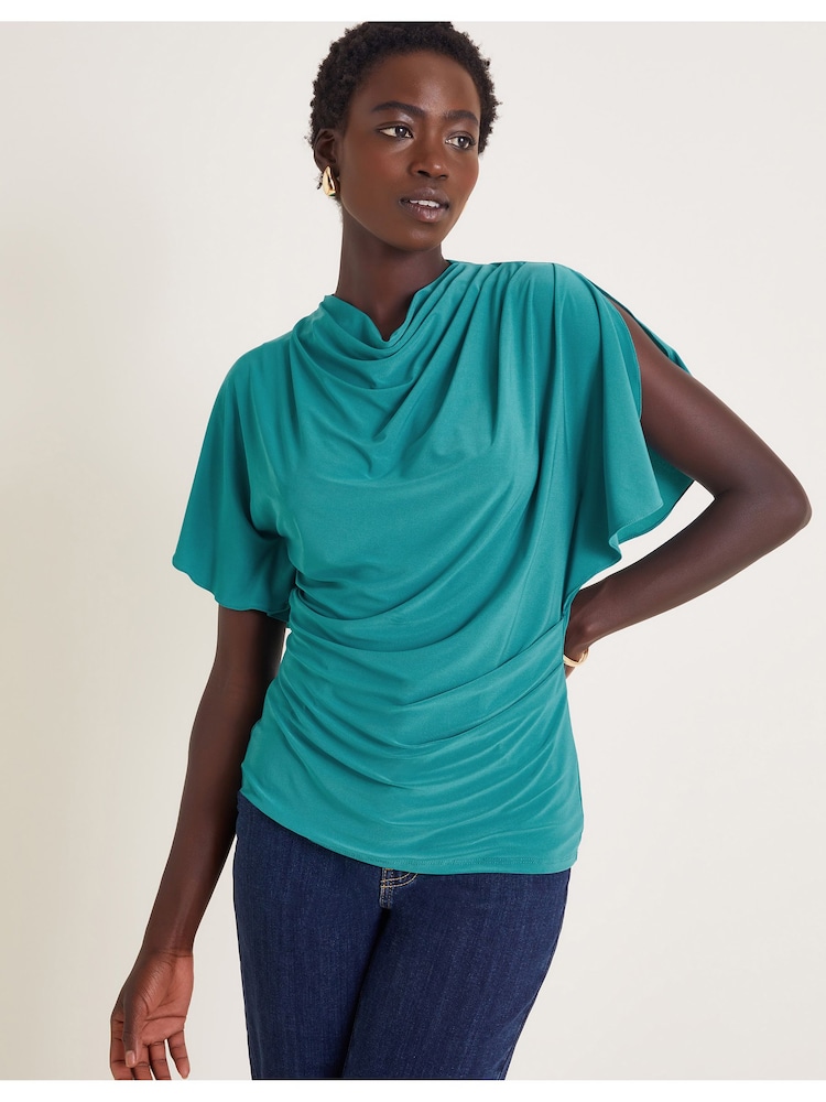Monsoon Deb Drape Jersey Top - Изображение 1 из 5