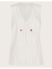 Monsoon Natural Sara Stripe Waistcoat - Image 4 of 4