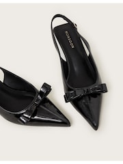 Monsoon Black Mira Patent Slingback Heels - Image 7 of 7