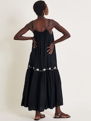 Monsoon Black Sia Seashell Sleeveless Midi Dress - Image 3 of 5