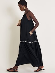 Monsoon Black Sia Seashell Sleeveless Midi Dress - Image 5 of 5