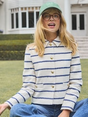 Куртка из букле в полоску Joules Hampton - Image 1 of 6