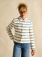 Куртка из букле в полоску Joules Hampton - Image 3 of 6
