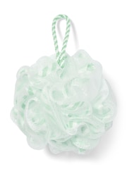 Bath & Body Works Green Gingham Loofah Bath Sponge - Image 1 of 1