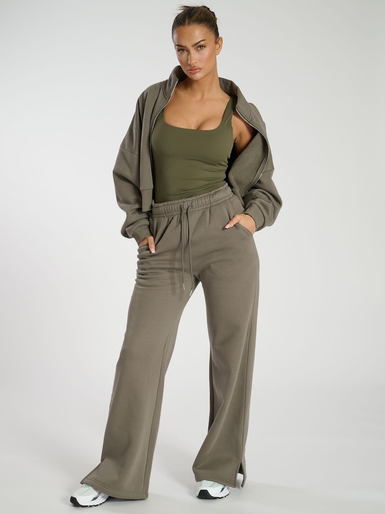 South Beach Green Wide Leg Joggers - Image 1 of 6