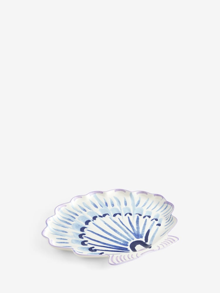 Blue Coastal Shell Shaped Platter - Image 5 of 5