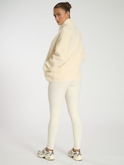 South Beach Cream Borg Quarter Zip Jacket - Image 6 of 6