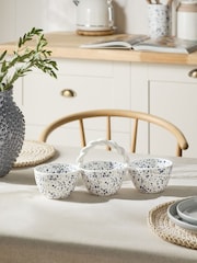 Blue Speckle Nibble and Dip Bowl with Handle - Image 2 of 5