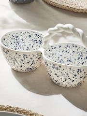 Blue Speckle Nibble and Dip Bowl with Handle - Image 3 of 5