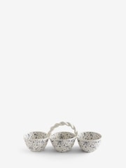Blue Speckle Nibble and Dip Bowl with Handle - Image 4 of 5