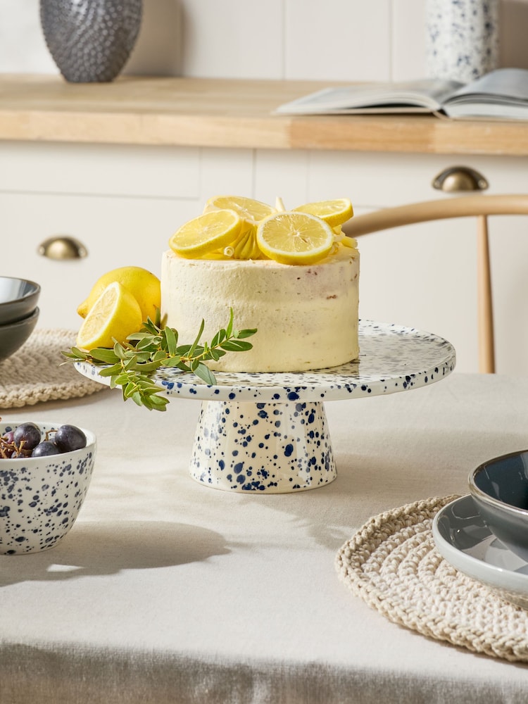 Blue Speckle Cake Stand - Image 1 of 5