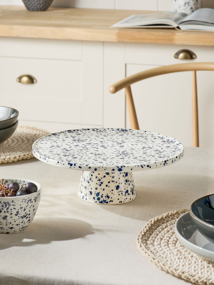 Blue Speckle Cake Stand - Image 2 of 5