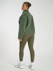 South Beach Green Borg Quarter Zip Jacket - Image 6 of 6