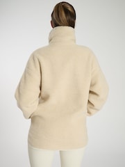 South Beach Cream Zip Borg Jacket - Image 3 of 6