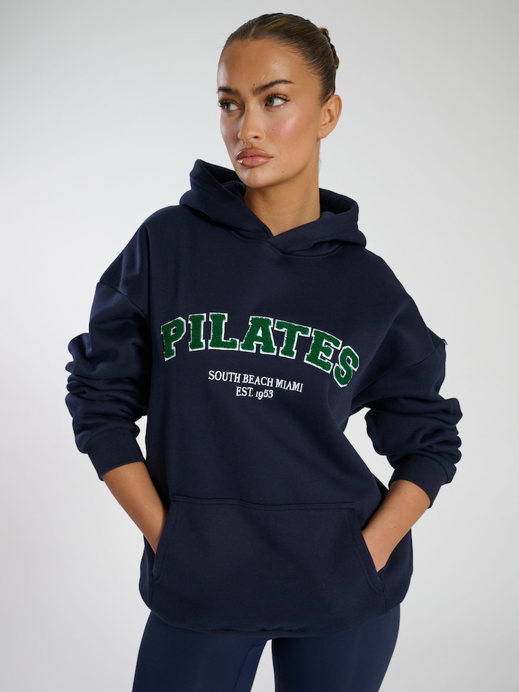 South Beach Blue Oversized Pilates Hoodie - Image 1 of 6
