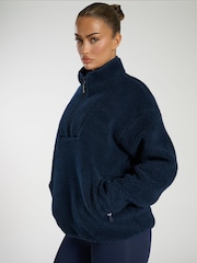 South Beach Blue Borg Quarter Zip Jacket - Image 2 of 6