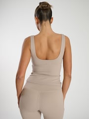 Natural - South Beach Scoop Vest Top With Built-In-Bra - Imagen 2 de 6