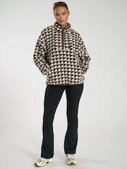 South Beach Brown Borg Quarter Zip Jacket - Image 4 of 6