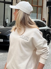 South Beach Cream Oversized Pilates Crew Neck Sweater - Image 1 of 6