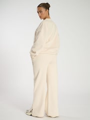 South Beach Cream Oversized Pilates Crew Neck Sweater - Image 2 of 6